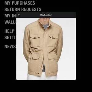 Zara Cotton/Linen Parka. Never Worn!